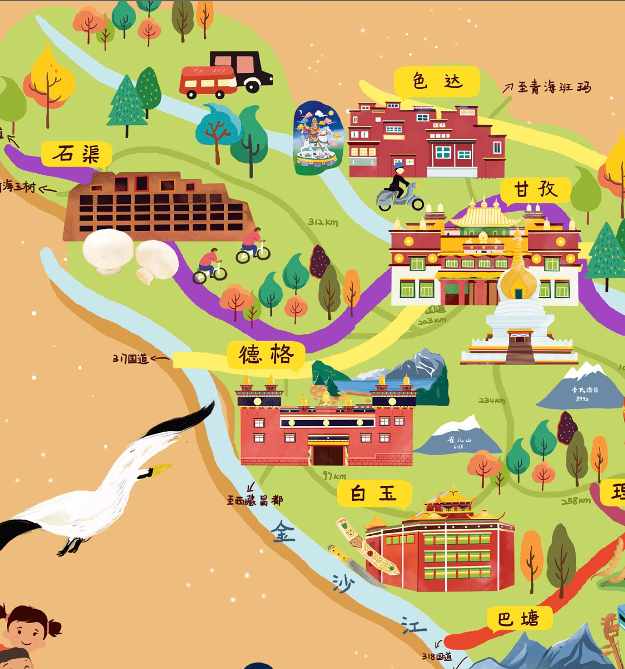 东凤镇手绘地图景区的文化宝库